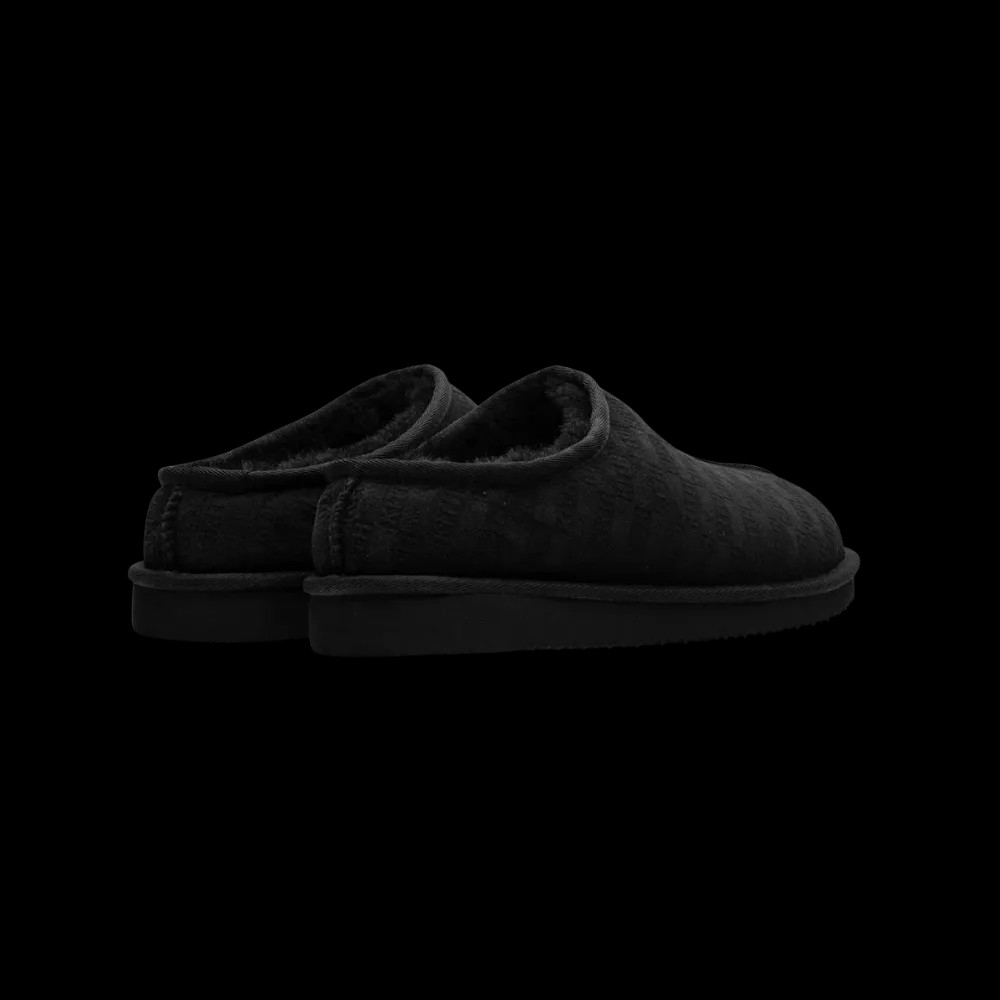 Kith Monogram Shearling Slippers - Black - HypeFly India View 3