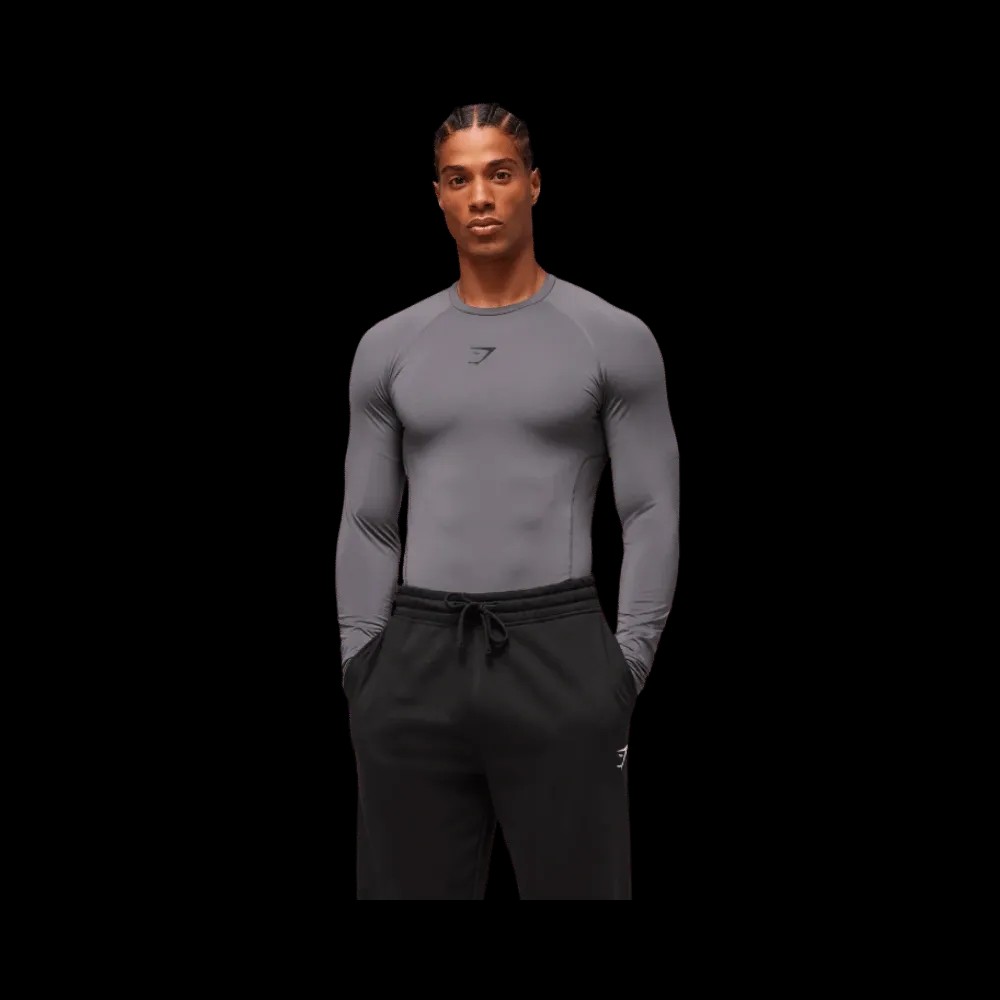 Gymshark Element Baselayer Long Sleeve T-Shirt Dark Grey - HypeFly India View 3
