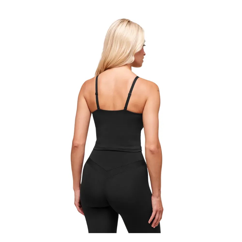 Gymshark Everyday Cami Tank With Shelf Black - HypeFly India View 5