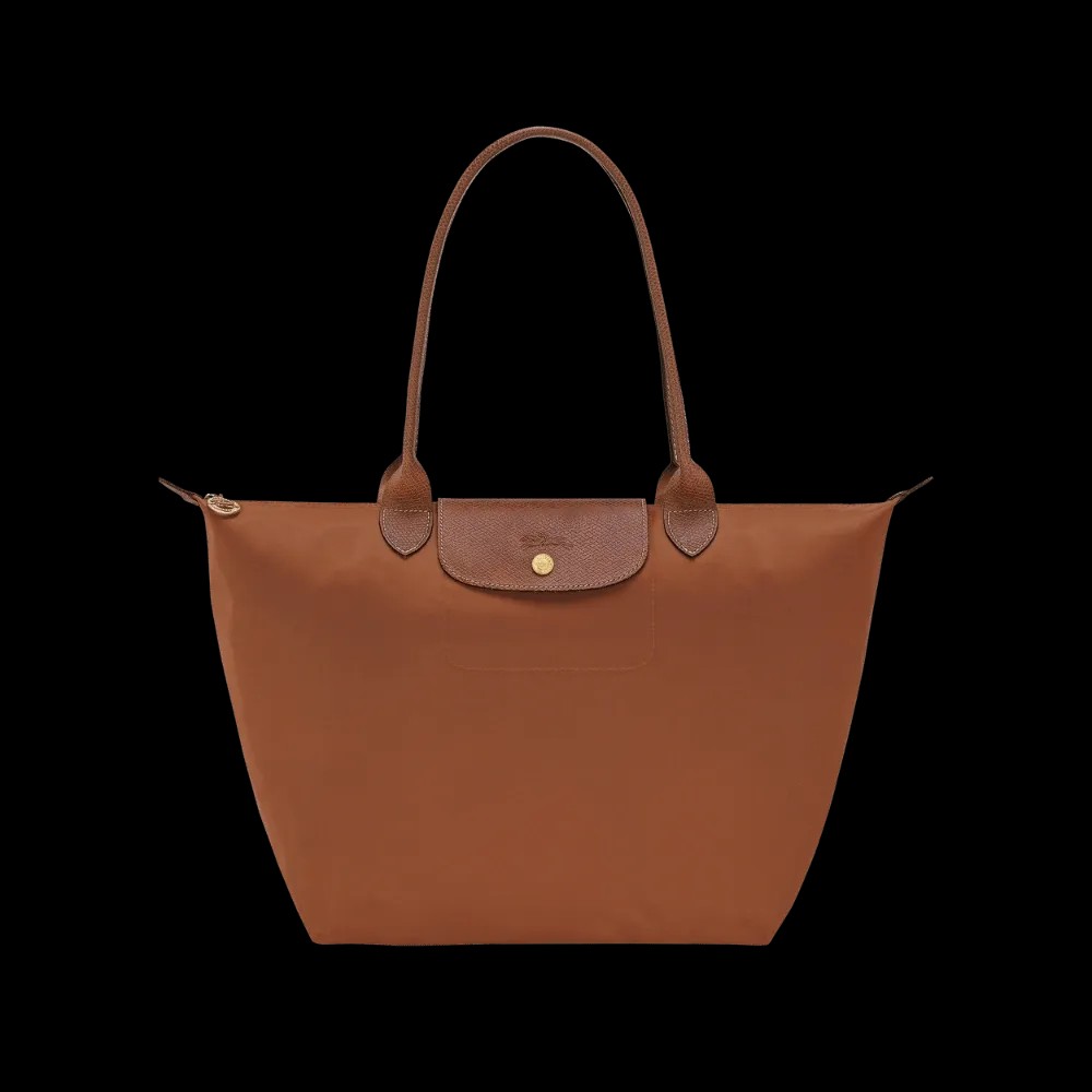 Longchamp Le Pliage Original M Tote bag Cognac - Recycled canvas - HypeFly India View 1
