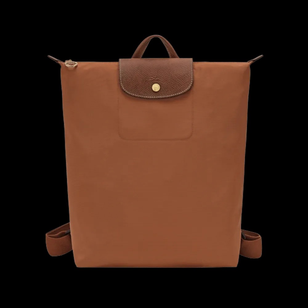Longchamp Le Pliage Original M Backpack Cognac - Recycled canvas - HypeFly India View 1