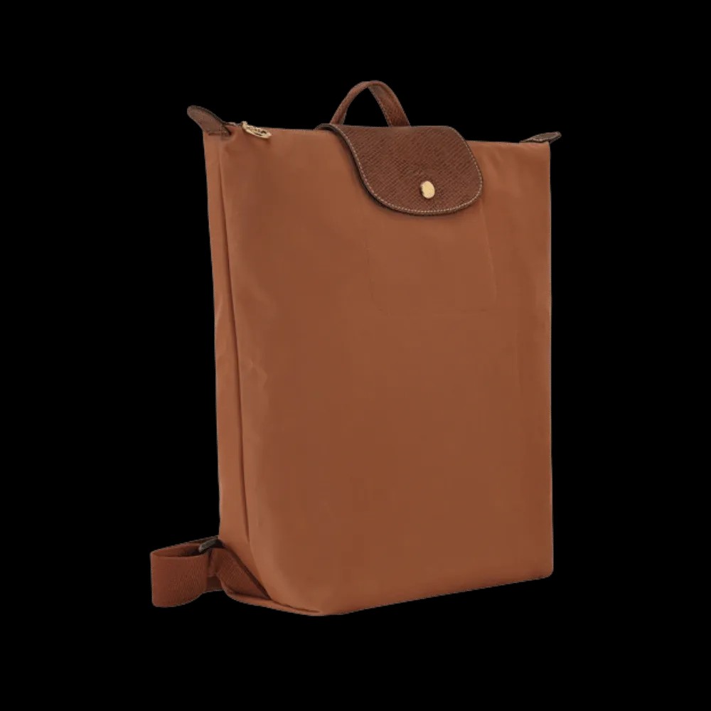 Longchamp Le Pliage Original M Backpack Cognac - Recycled canvas - HypeFly India View 2