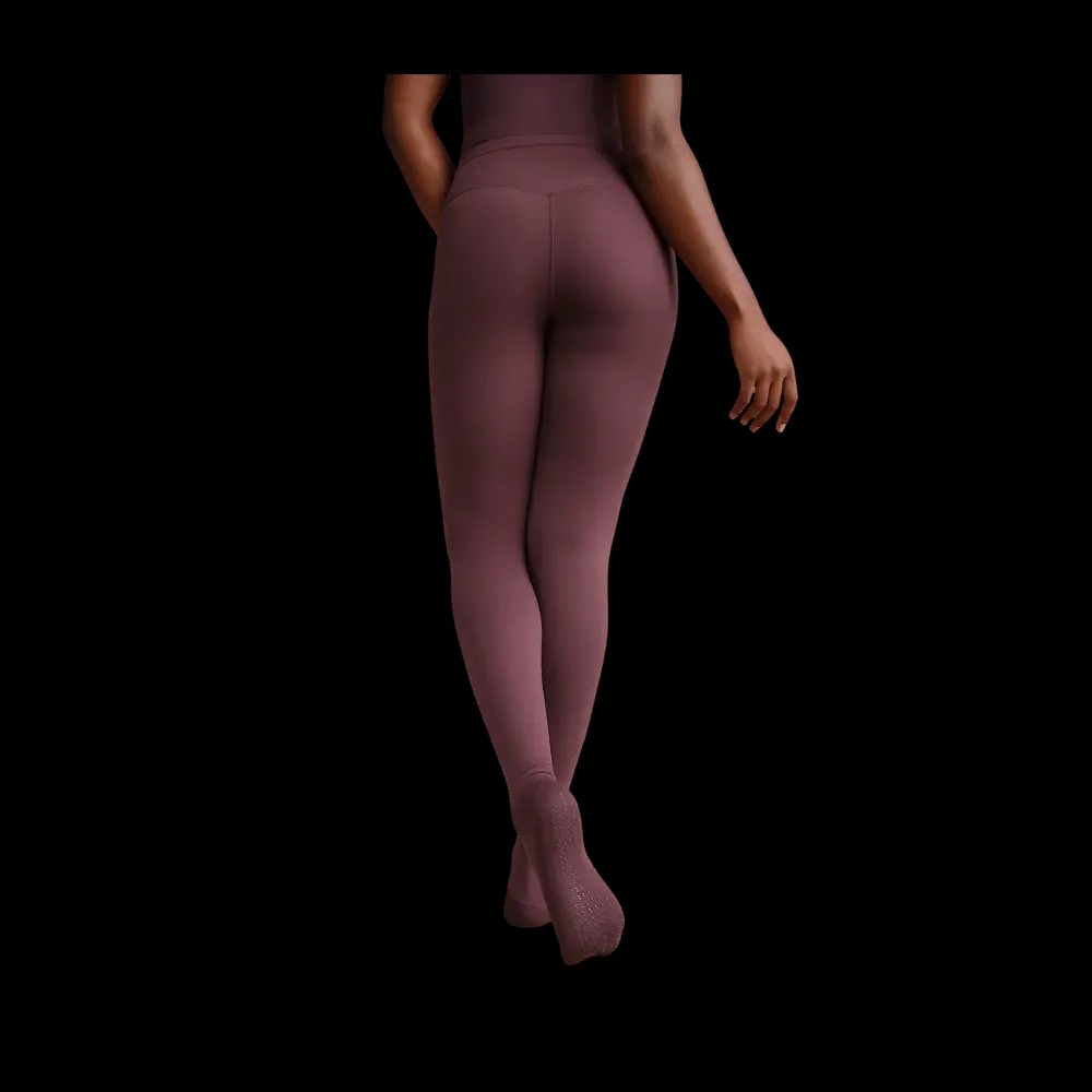 Nike X Skims Women's High-Waisted Footsie Grip Leggings CURRANT - HypeFly India View 4