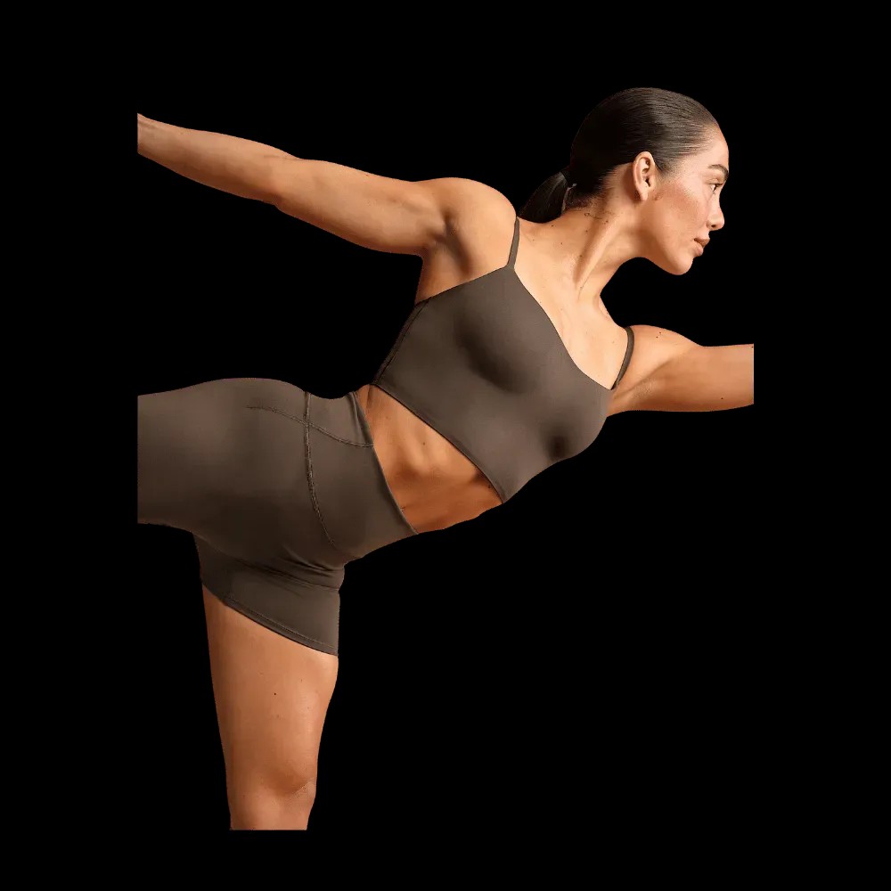 Nike X Skims Matte Women's Cami Longline Bra Dark Sepia - HypeFly India View 4