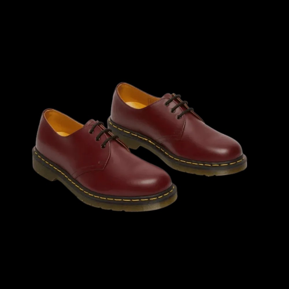 Dr Martens 1461 Smooth Leather Oxford Shoes Cherry Red  - HypeFly India View 3