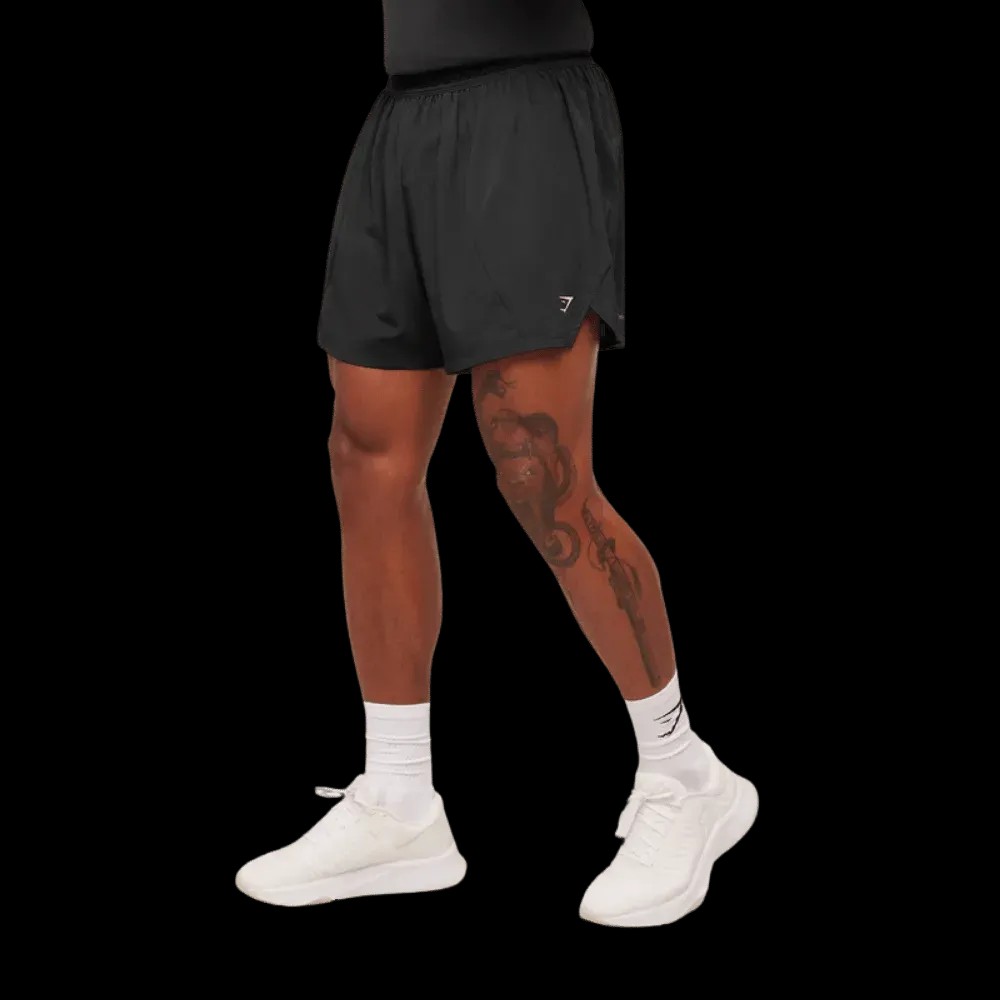Gymshark Running Short 5" Black  - HypeFly India View 3