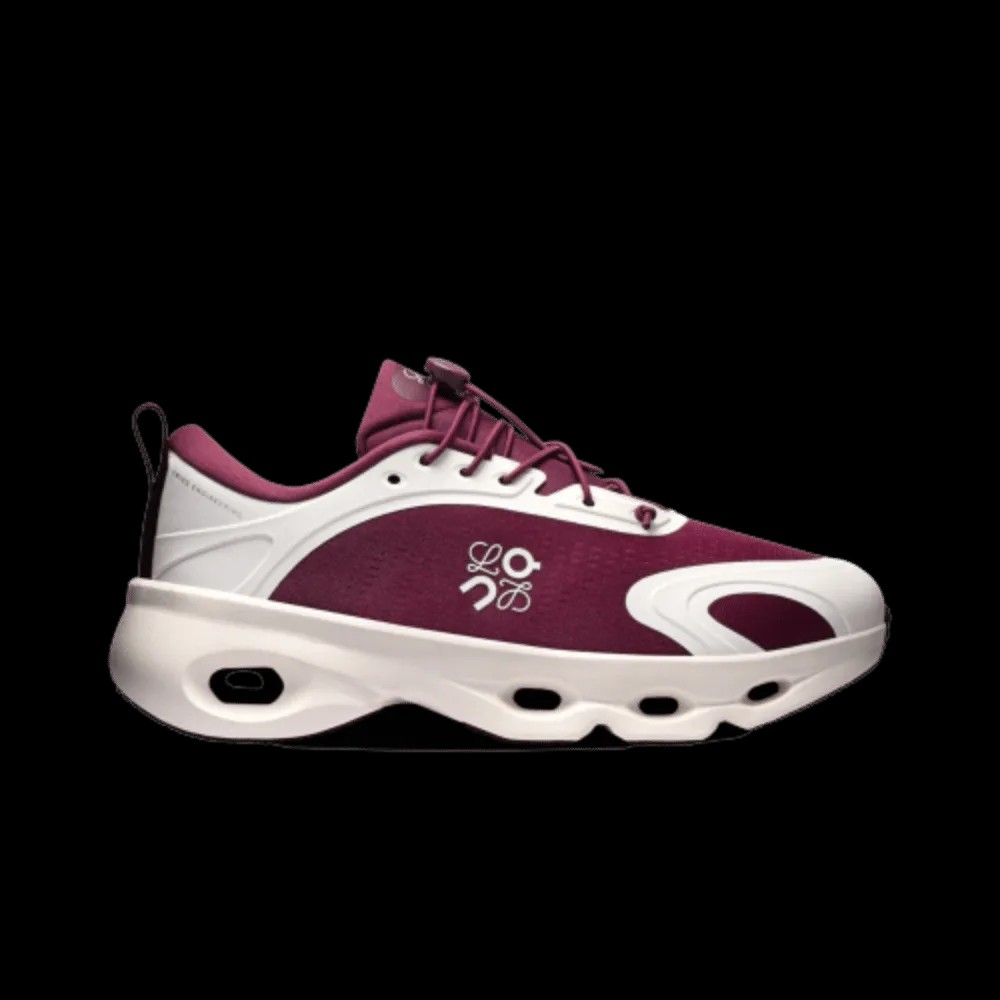 Loewe x On Running Cloudsolo Burgundy Eggshell - HypeFly India View 1