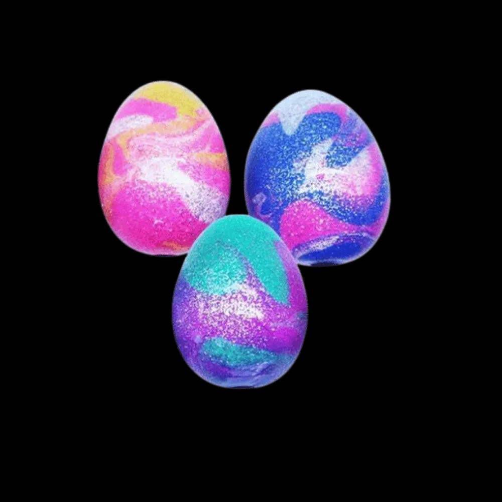 NeeDoh Swirlie Egg Squishy Fidget Toy 3x Lot Orange Purple Pink - HypeFly India View 2