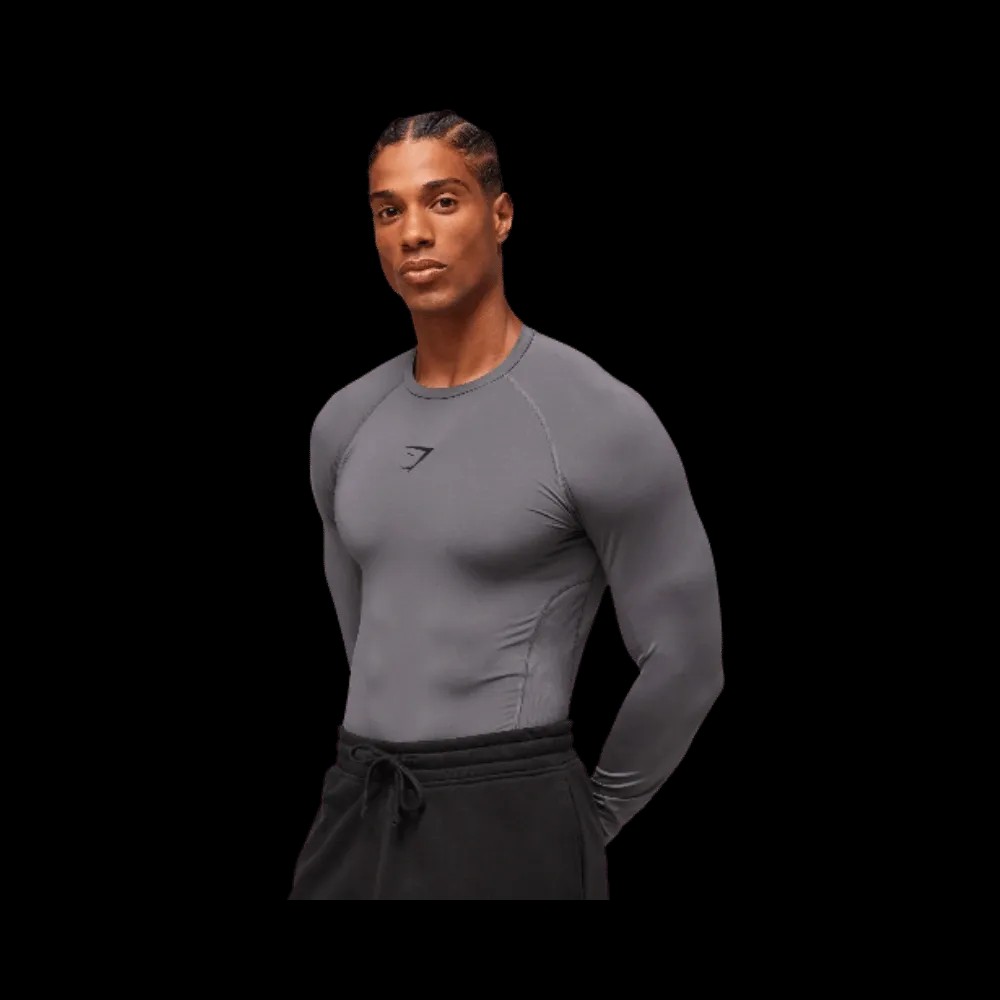 Gymshark Element Baselayer Long Sleeve T-Shirt Dark Grey - HypeFly India View 2