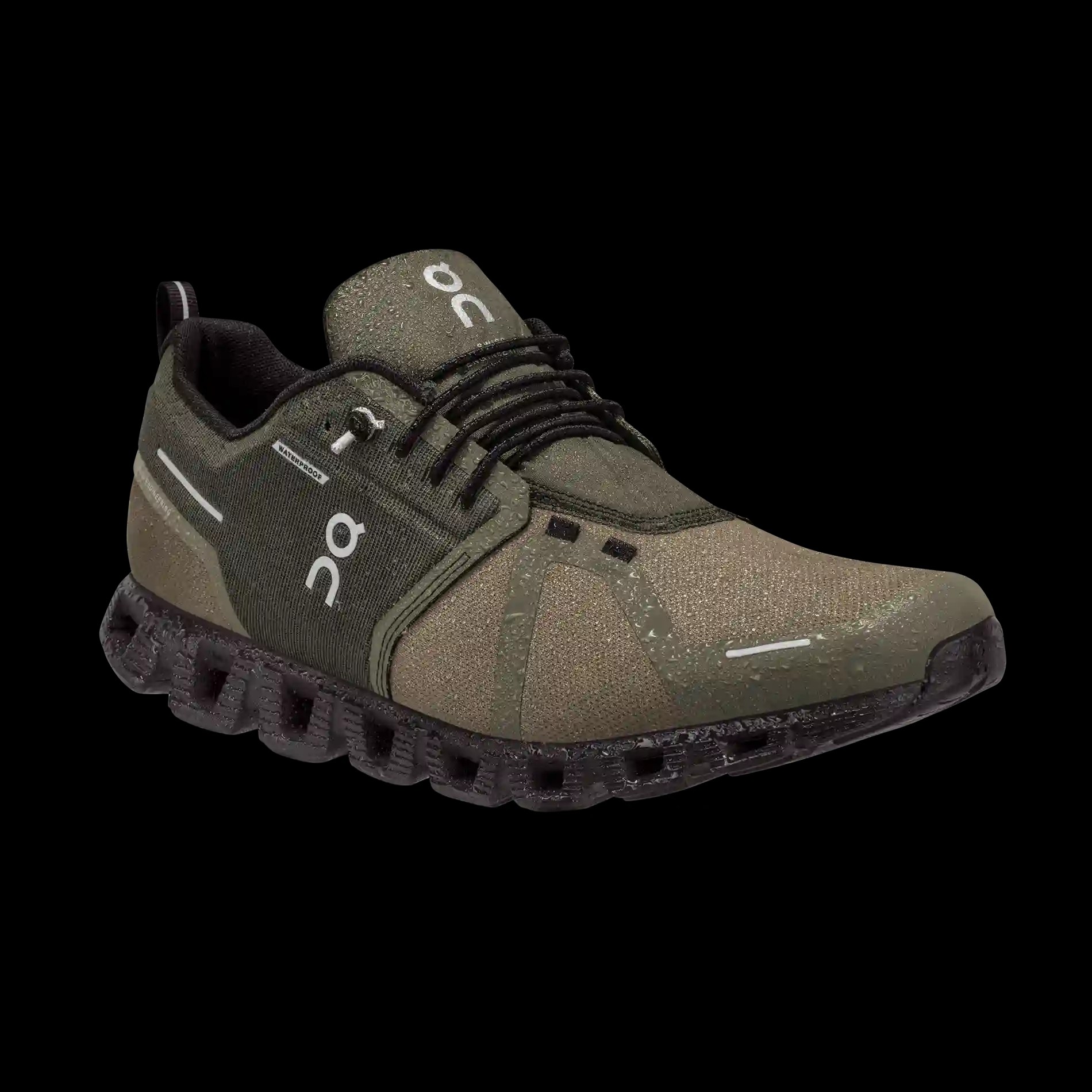 On Running Cloud 5 Waterproof Olive Black - HypeFly India View 3