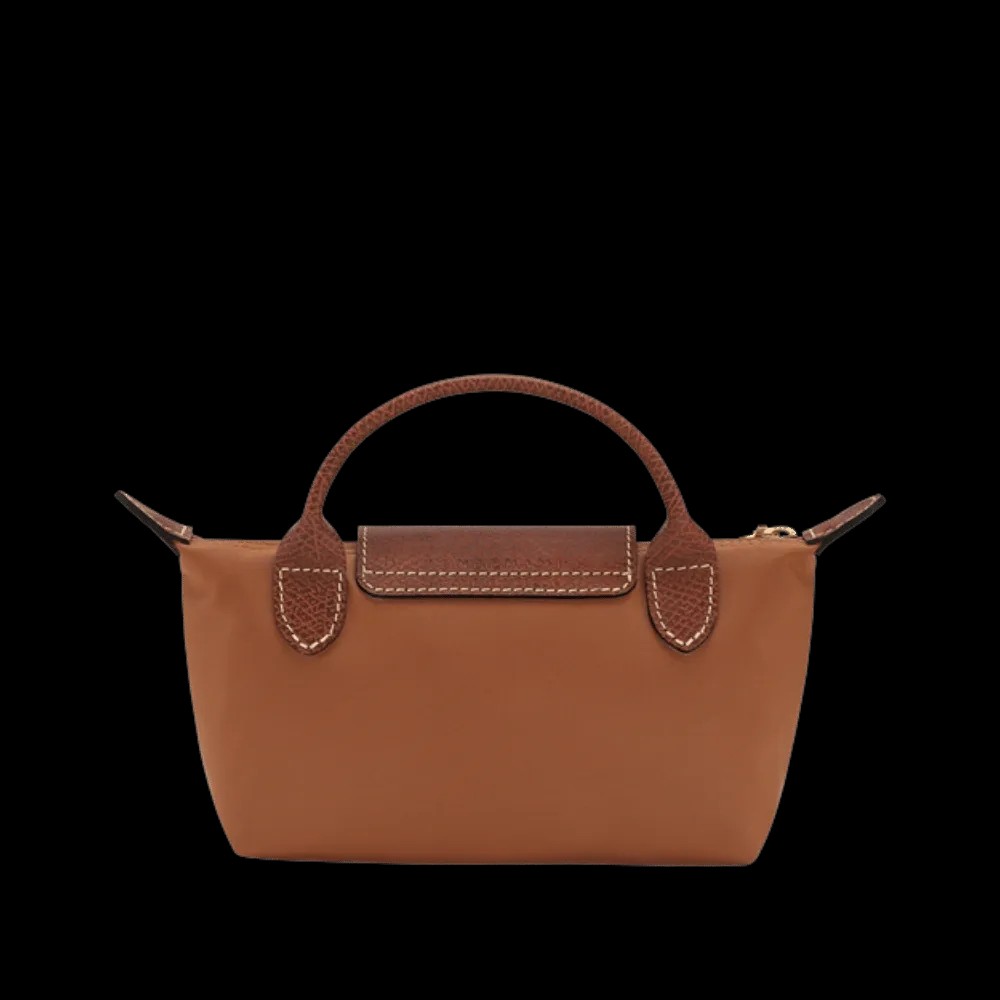 Longchamp Le Pliage Original Pouch with handle Cognac - Recycled canvas - HypeFly India View 2