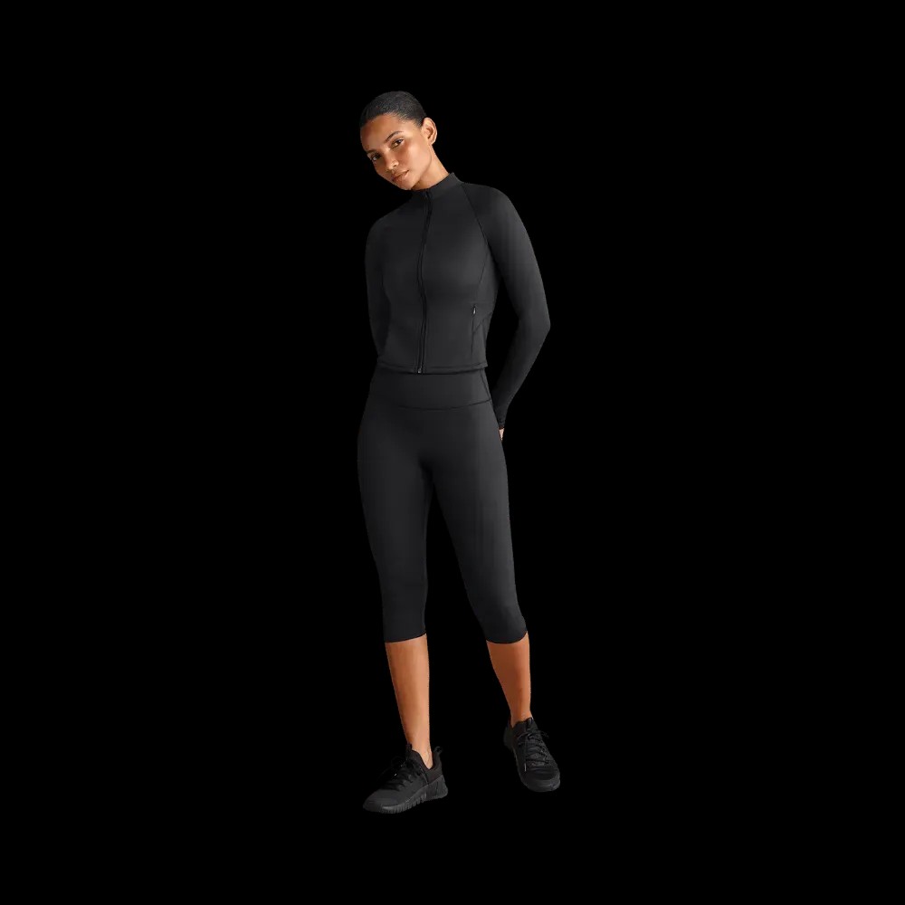 Nike X Skims Matte Women's Mock-Neck Full-Zip Jacket Obsidian - HypeFly India View 2