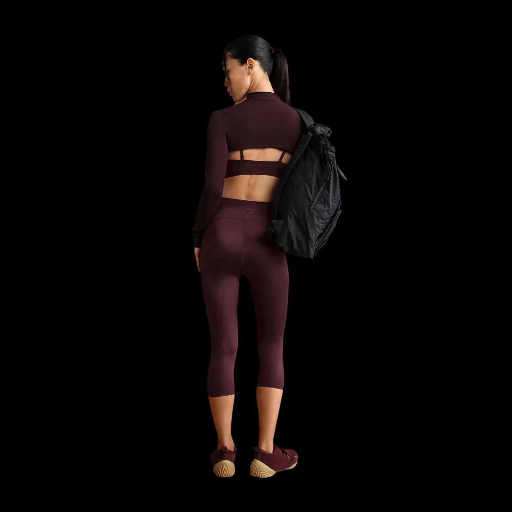 Nike x Skims Shine Women's High-Waisted 17" Leggings with Drawcord CURRANT - HypeFly India View 4
