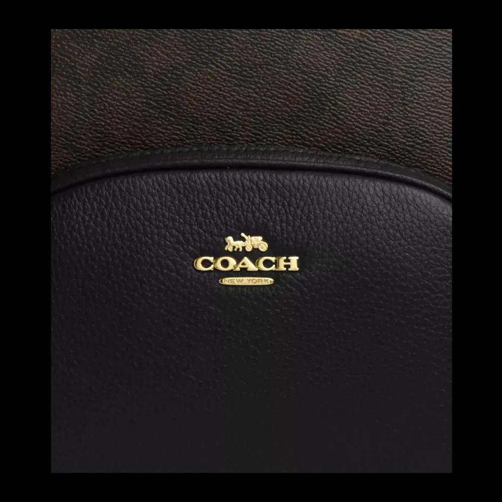 Coach Court Backpack In Signature Canvas Tan - HypeFly India View 4