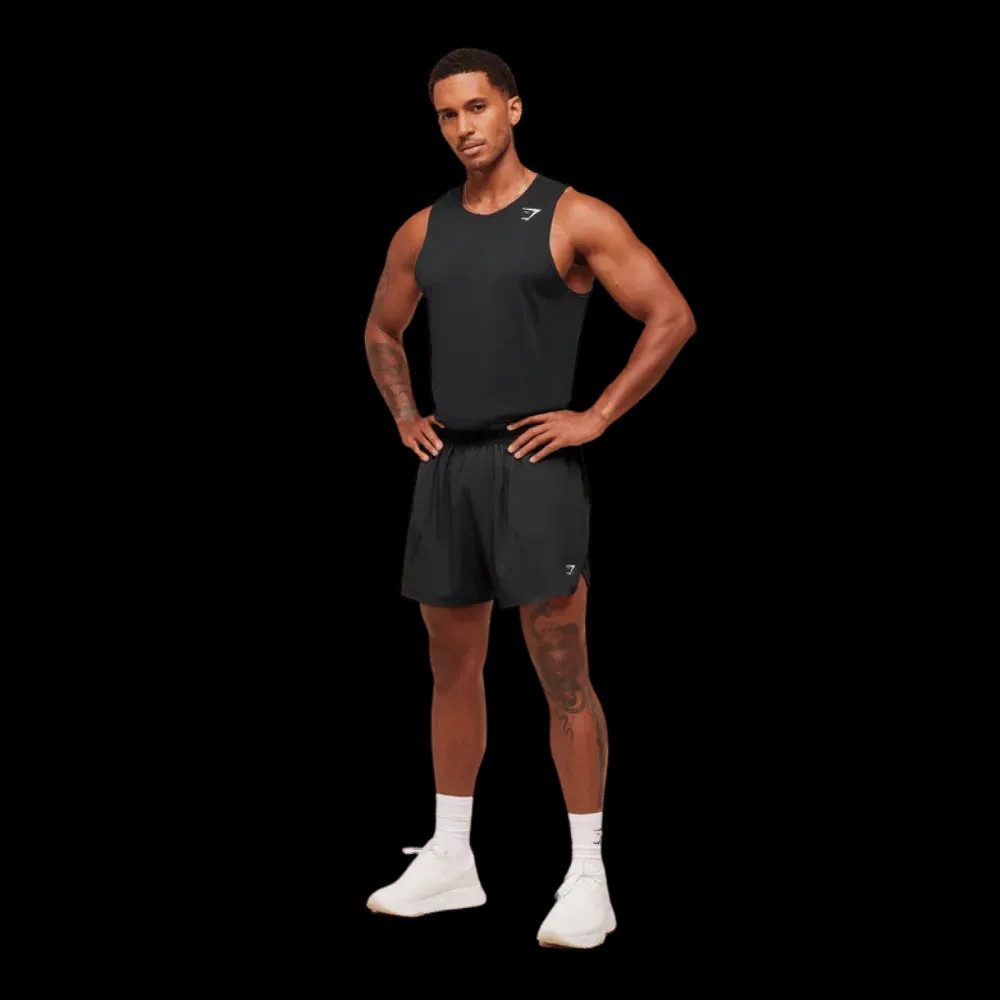 Gymshark Running Short 5" Black  - HypeFly India View 4