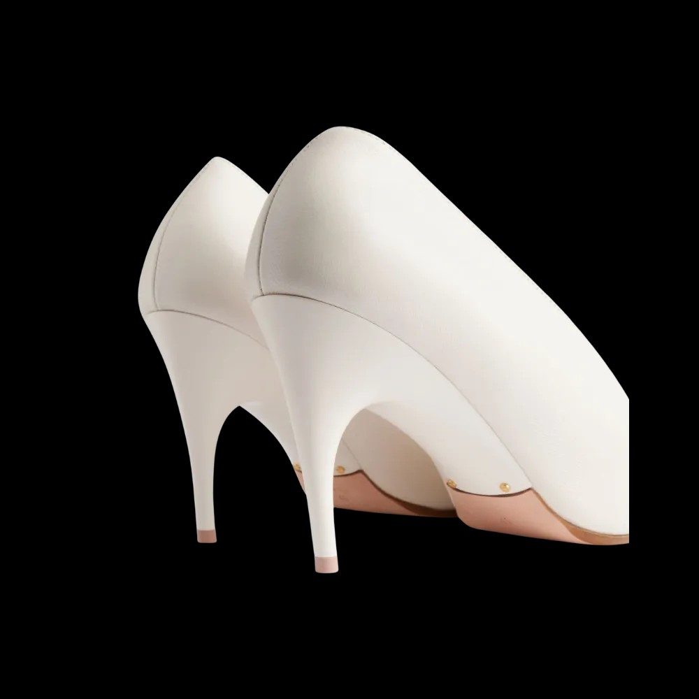 Balenciaga Duchesse Pump In White Snow - HypeFly India View 3