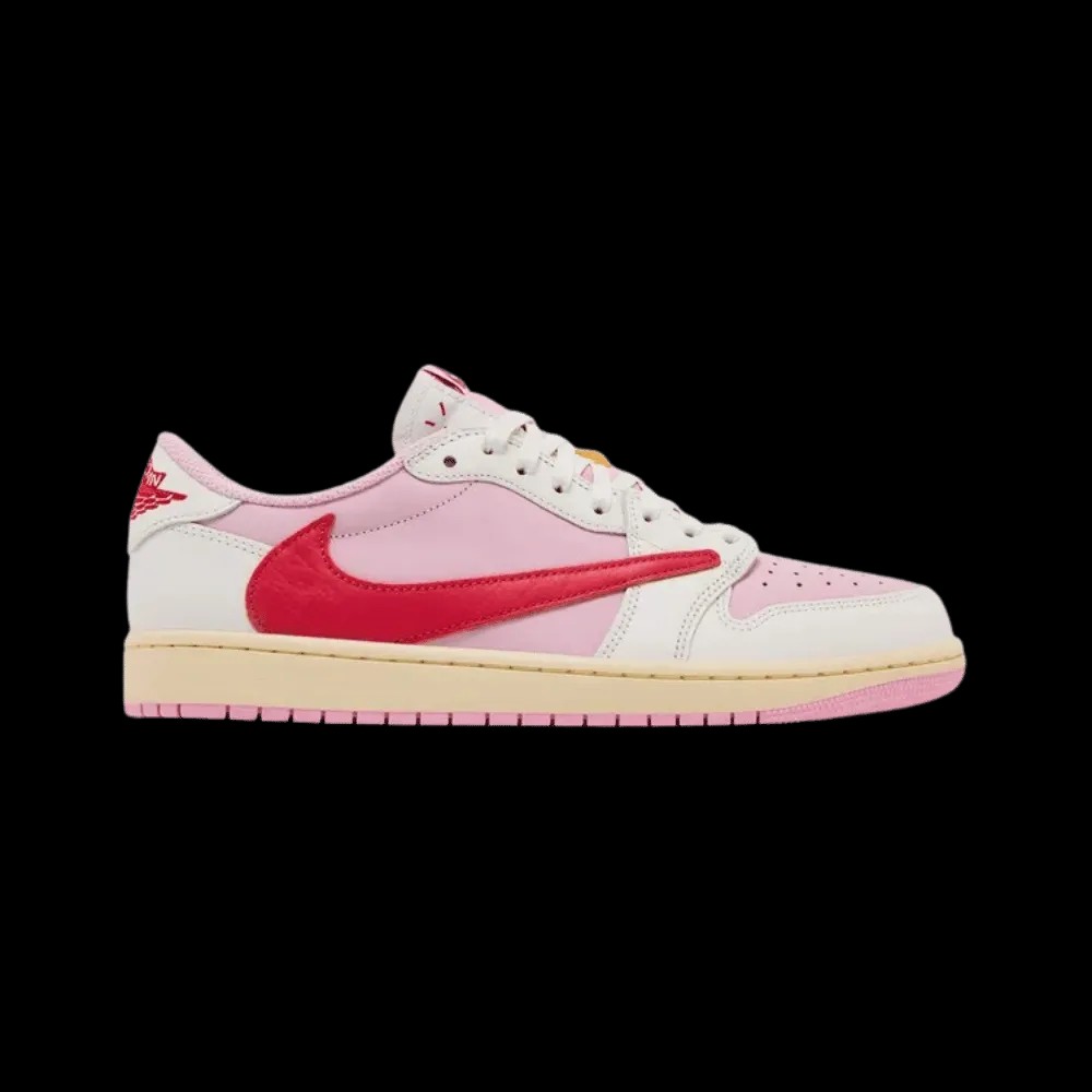 Travis Scott x Air Jordan 1 Retro Low OG 'Sail Tropical Pink' - HypeFly India View 1