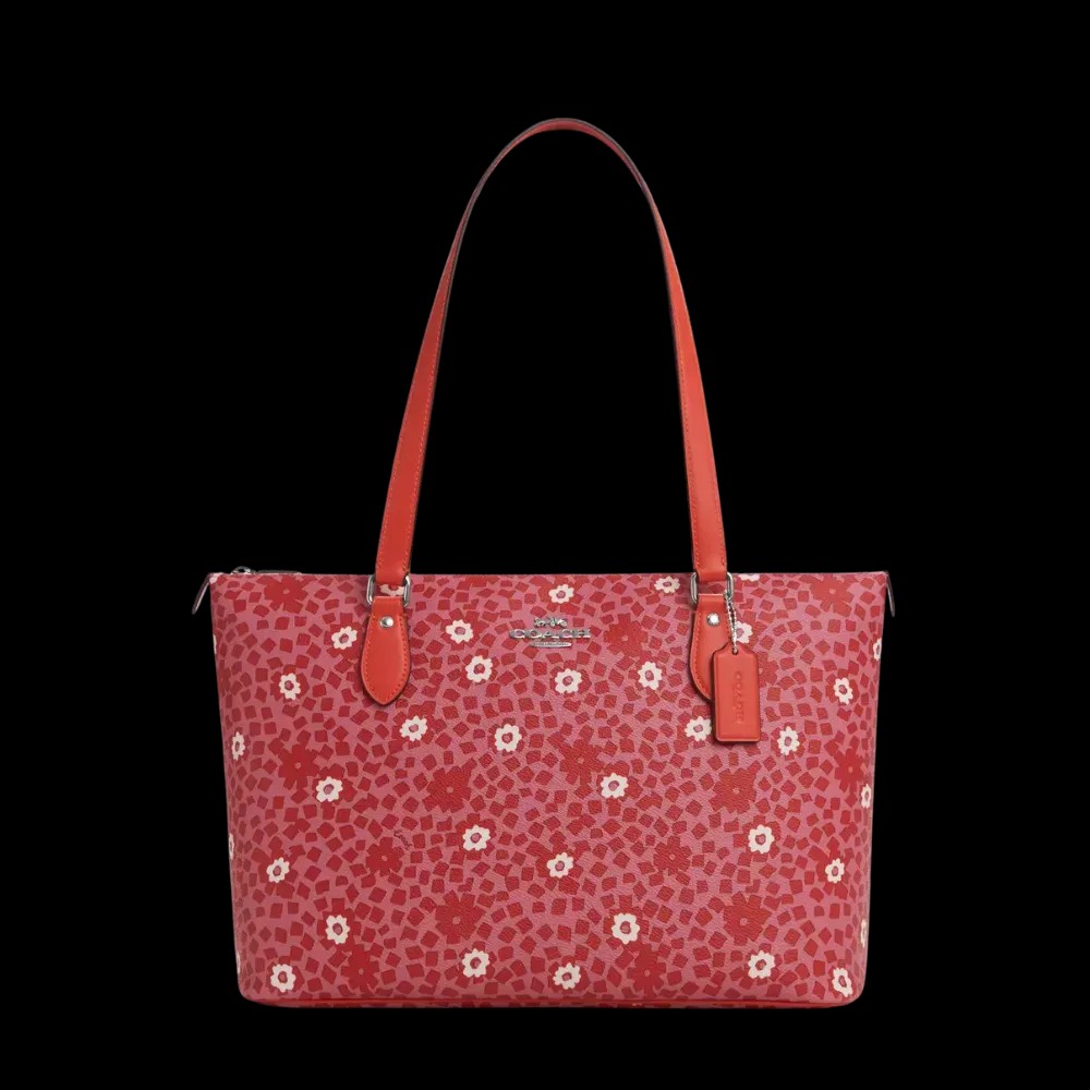 Coach Gallery Tote Bag With Floral Print Pink - HypeFly India View 1