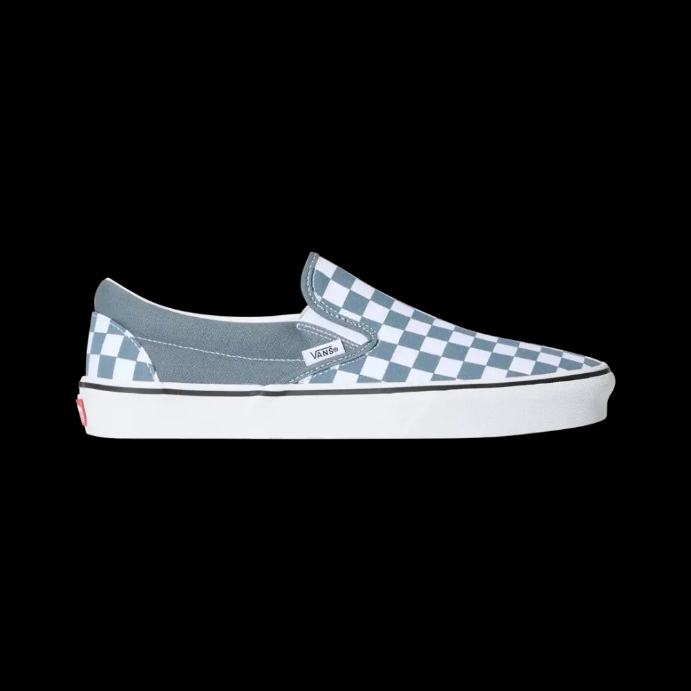 Vans Classic Slip-On Checkerboard Shoe Stormy Weather Blue - HypeFly India View 1