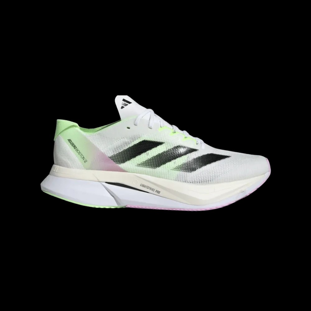 Adidas Adizero Boston 12 'White Green Spark' - HypeFly India View 1