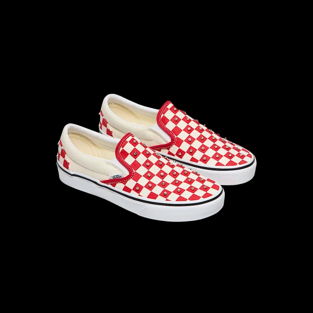 Vans Classic Slip-On Checkerboard Shoe Racing Red - HypeFly India View 5