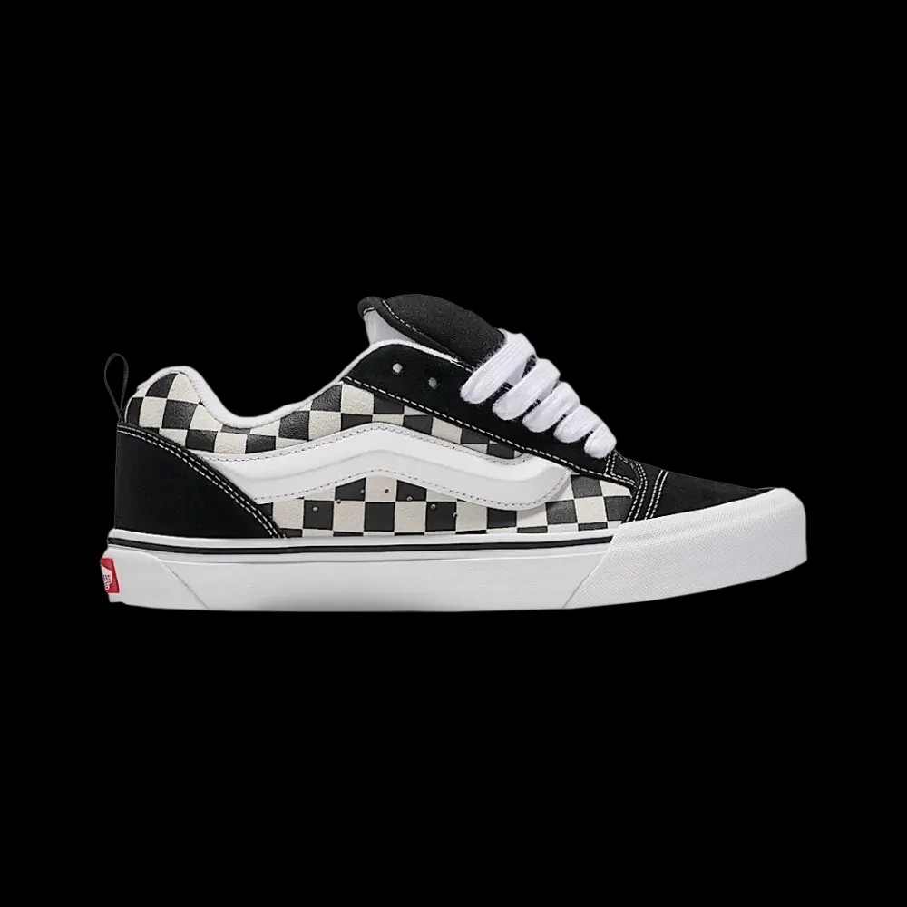 Vans Knu Skool Checkerboard Shoe Black And White - HypeFly India View 1