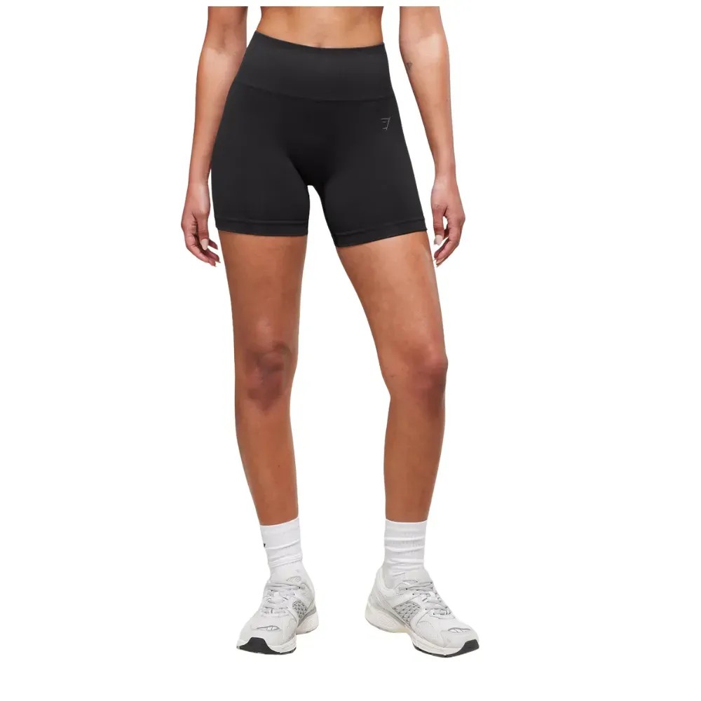 Gymshark Lift Seamless Shorts Black - HypeFly India View 1