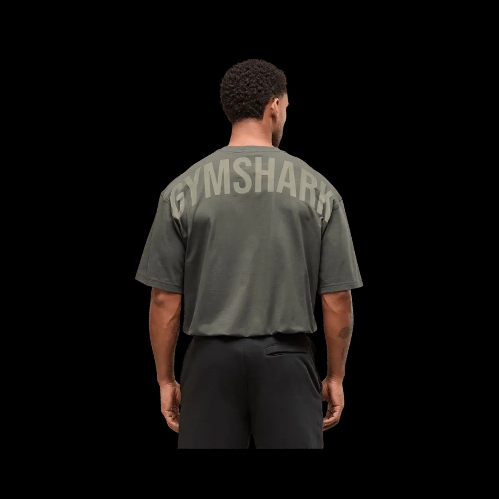 Gymshark Power T-Shirt Oversized Fit Strength Green - HypeFly India View 1