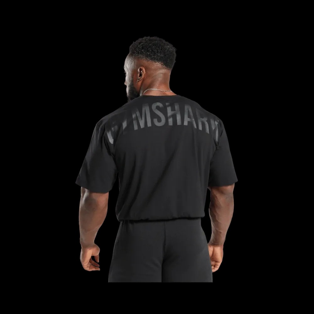 Gymshark Power T-Shirt Oversized Fit Black - HypeFly India View 2