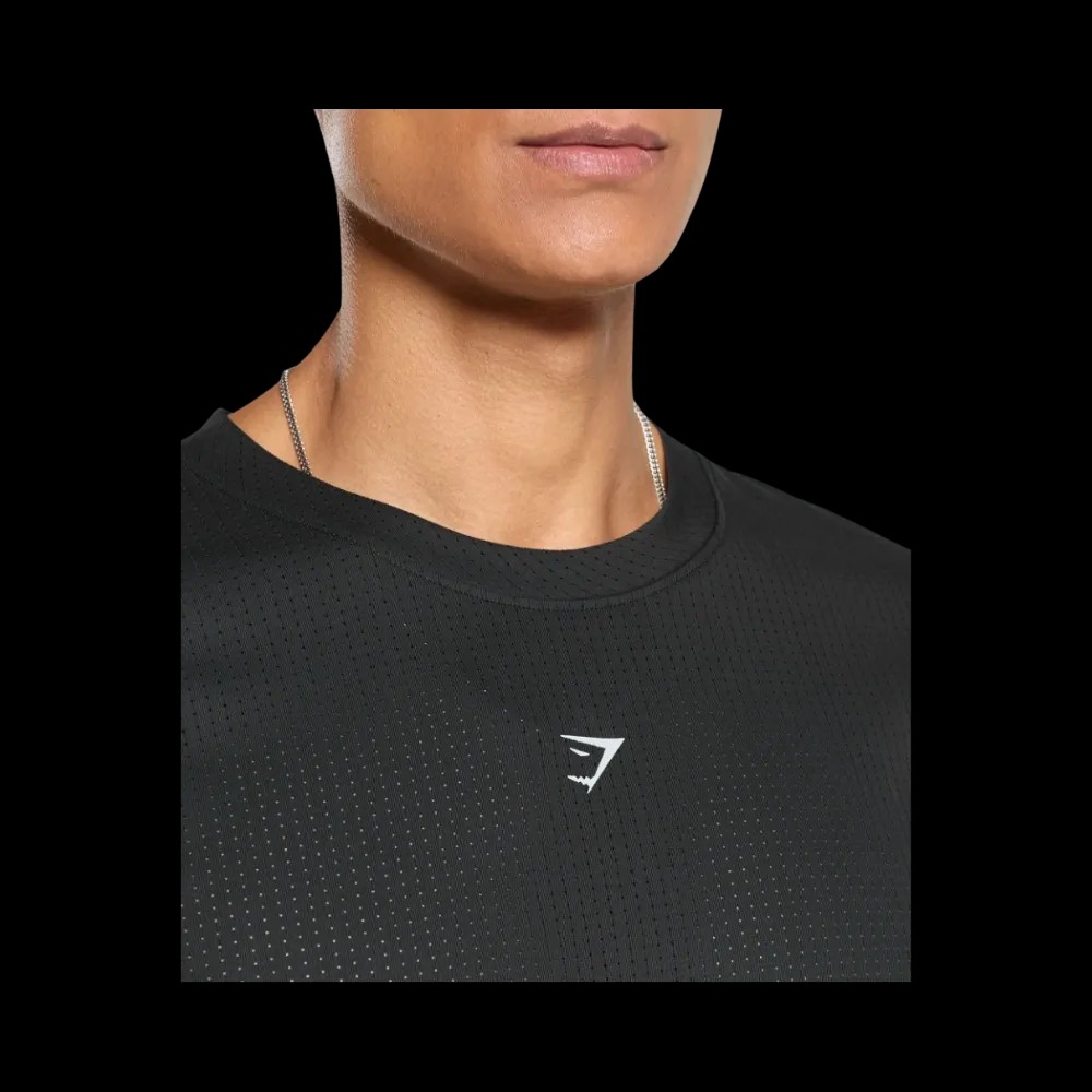 Gymshark Running T Shirt Slim Fit Black - HypeFly India View 5