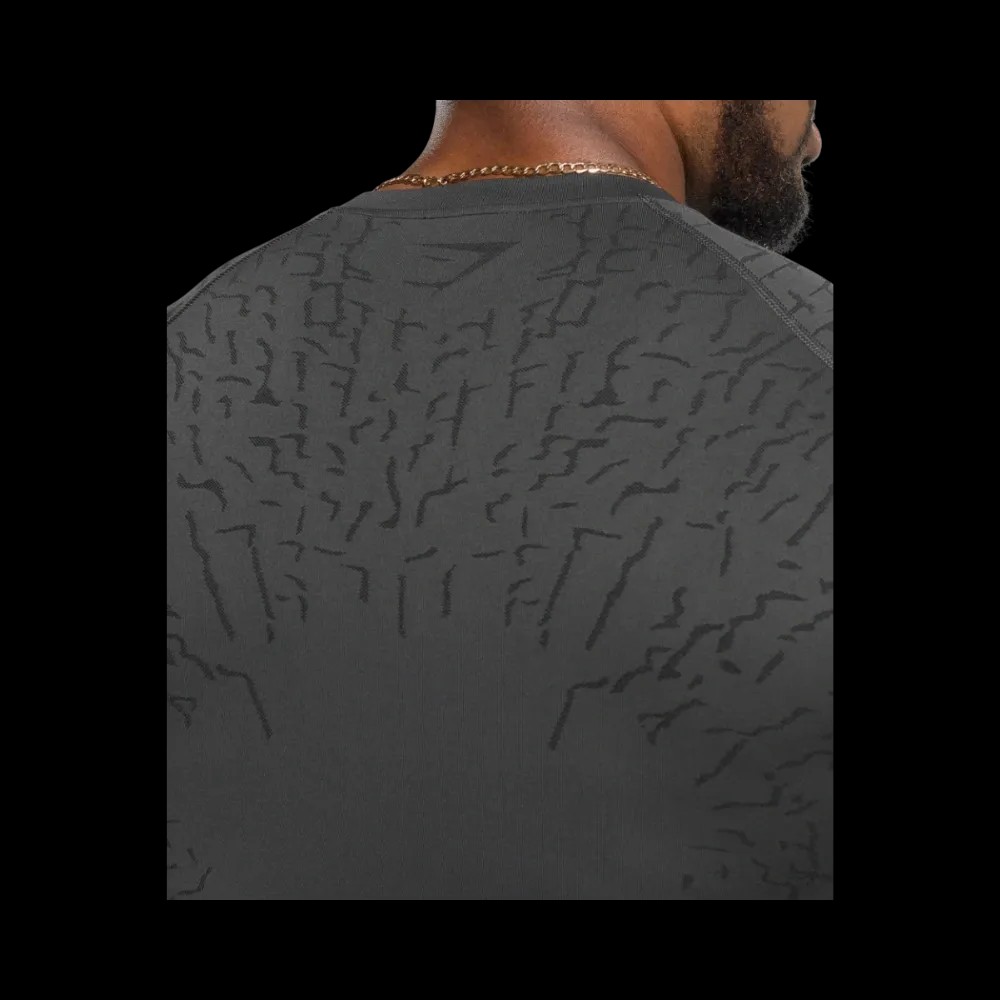 Gymshark Tectonic Seamless T Shirt Muscle Fit Asphalt Grey - HypeFly India View 5