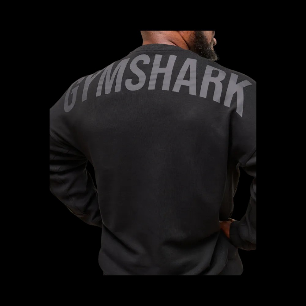 Gymshark Power Crew Oversized Fit Black - HypeFly India View 4