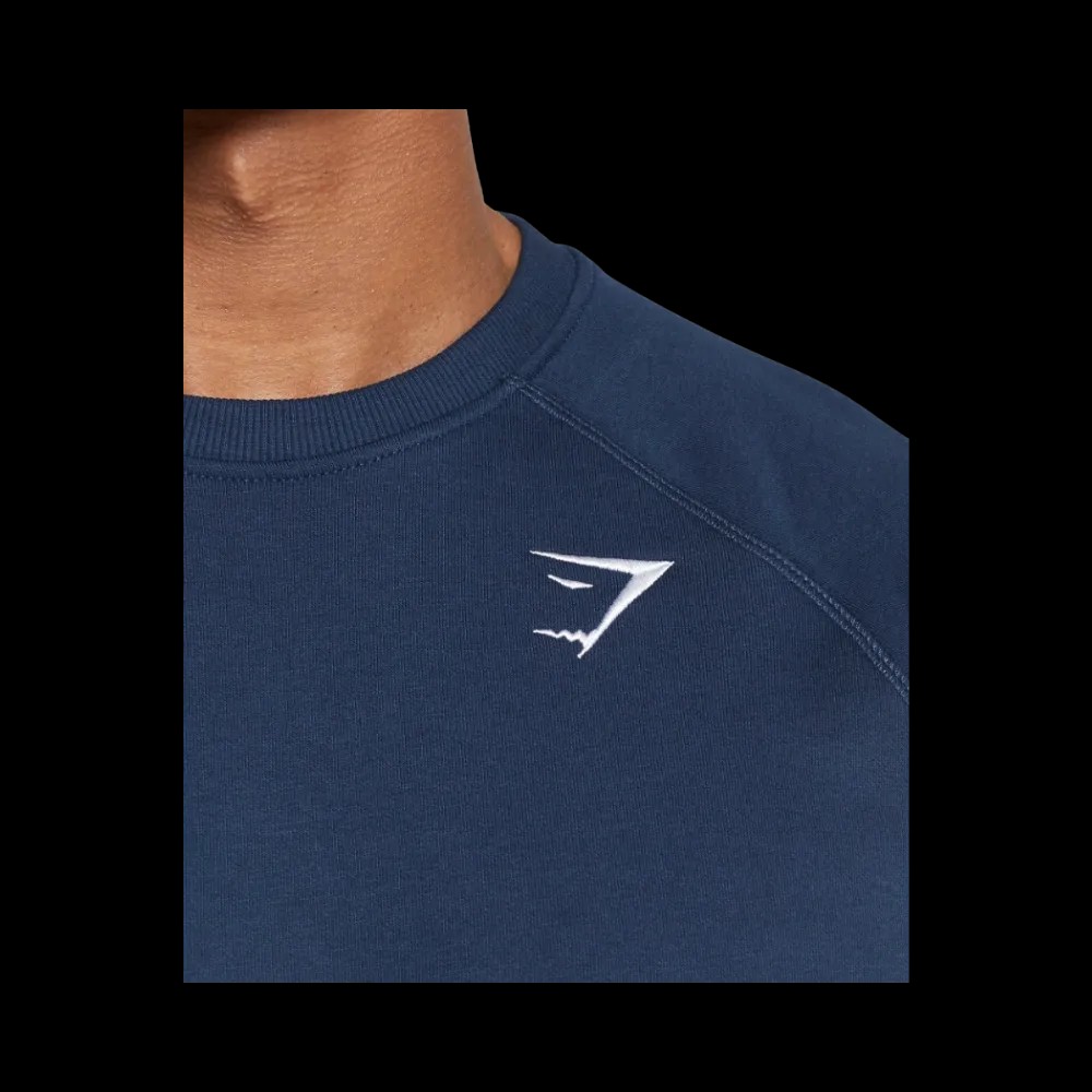 Gymshark Crest Sweatshirt Slim Fit Navy - HypeFly India View 4