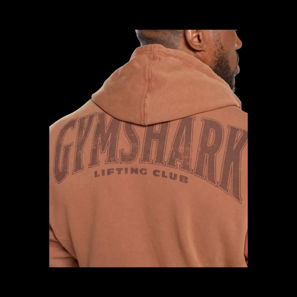 Gymshark Heritage Washed Hoodie Oversized Fit Canyon Brown - HypeFly India View 3