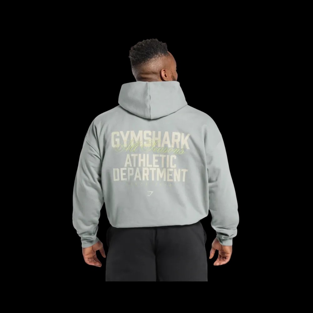 Gymshark Athletic Department Hoodie Oversized Fit Smokey Grey - HypeFly India View 1