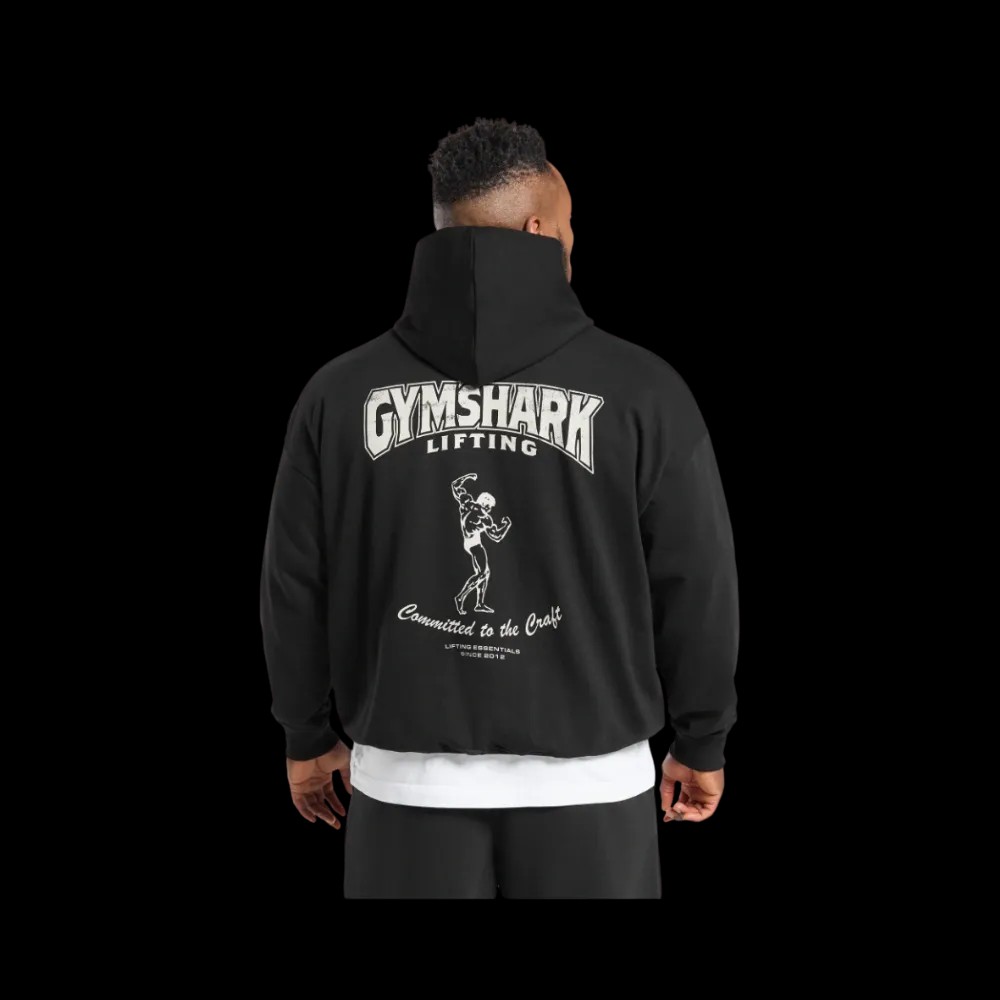 Gymshark Committed to the Craft Hoodie Oversized Fit Black - HypeFly India View 1