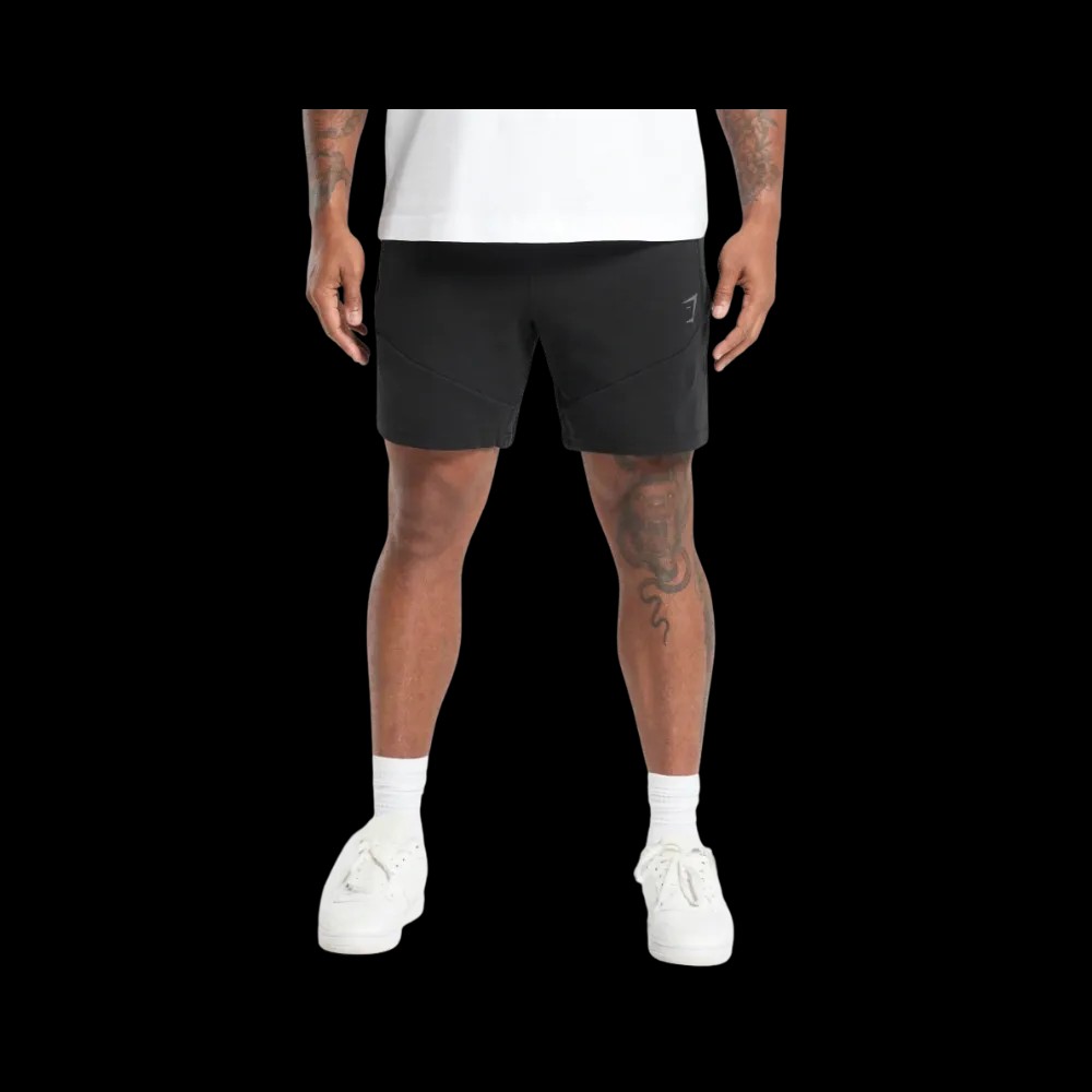 Gymshark Interlock Tech 6" Shorts Slim Fit Black - HypeFly India View 3