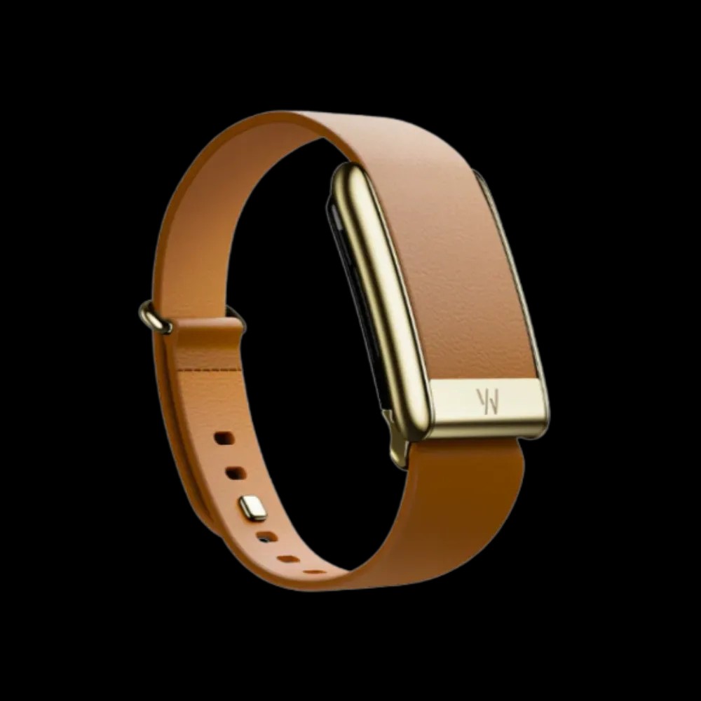Whoop 5.0 Leatherluxe Tapered Camel with Gold Band (Strap Only) - HypeFly India View 1