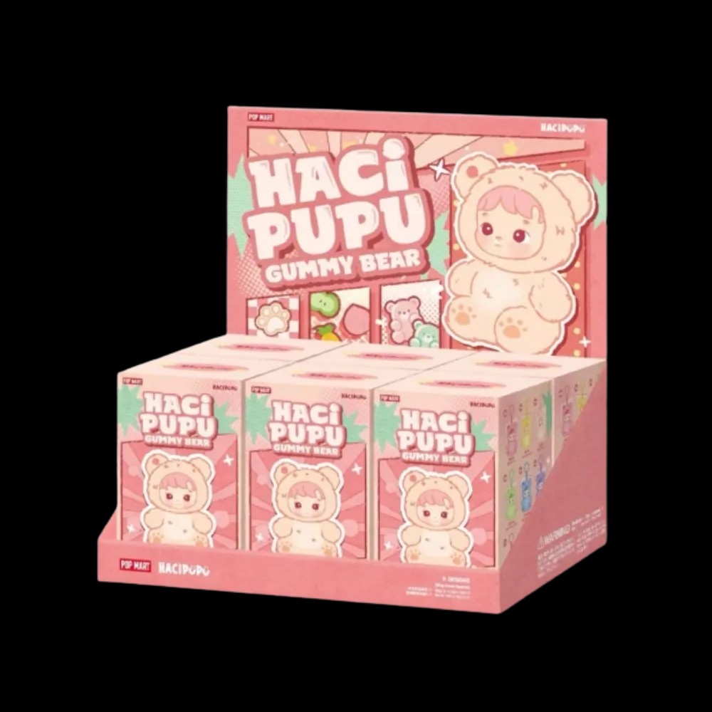 Pop Mart HACIPUPU Gummy Bear Series Vinyl Plush Pendant Sealed Case (6 Blind Box) - HypeFly India View 1