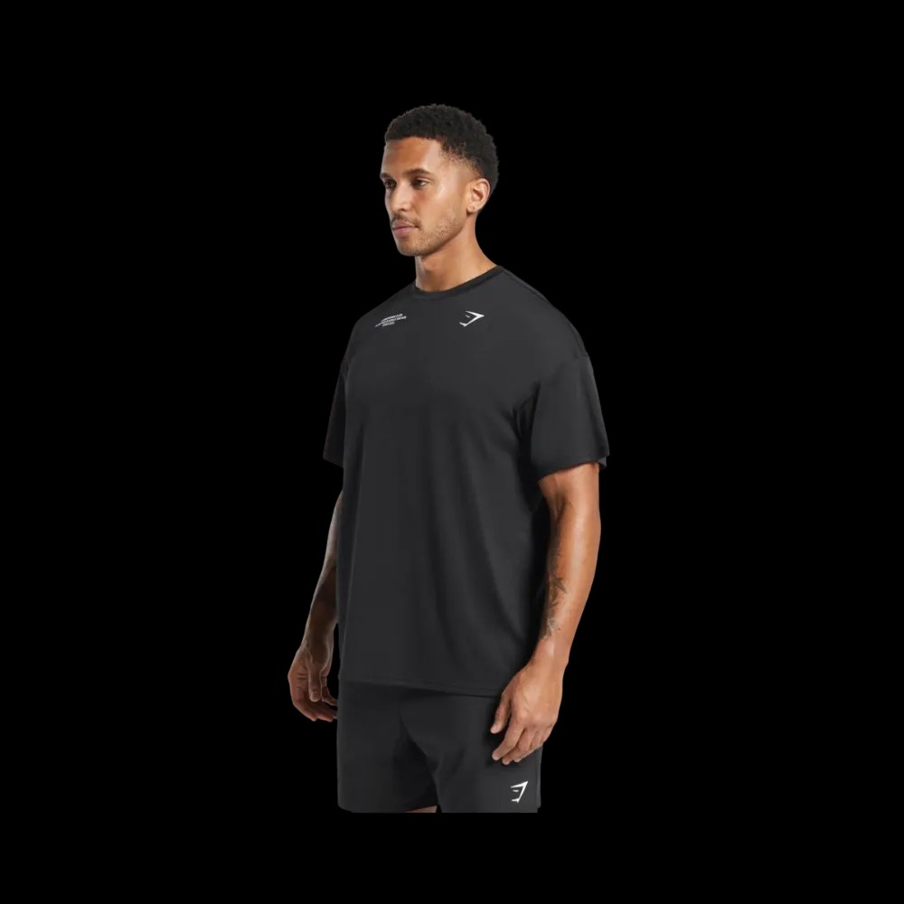 Gymshark Conditioning Club Oversized T-Shirt Black - HypeFly India View 3