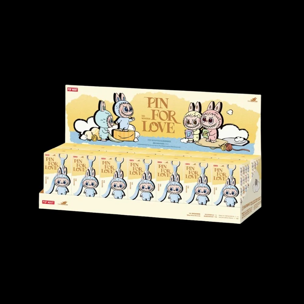 Pop Mart Labubu The Monsters Pin for Love Series Vinyl Plush Pendant (A-M) Sealed Case (14 Blind Box) - HypeFly India View 1