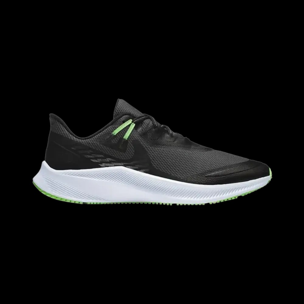 Nike Quest 3 Shield 'Black Poison Green' - HypeFly India View 1