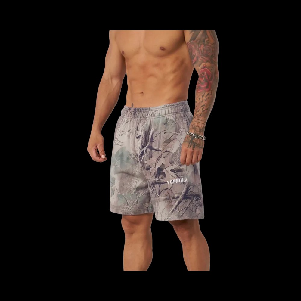 YoungLA Tree Camo Collection Shorts Beige Tree Camo - HypeFly India View 1