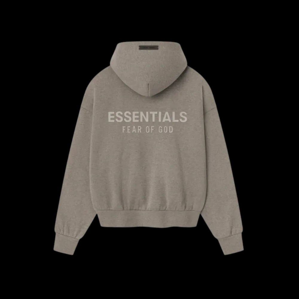 Fear Of God Essentials SS25 Classic Fleece Hoodie- Homestead Heather - HypeFly India View 1