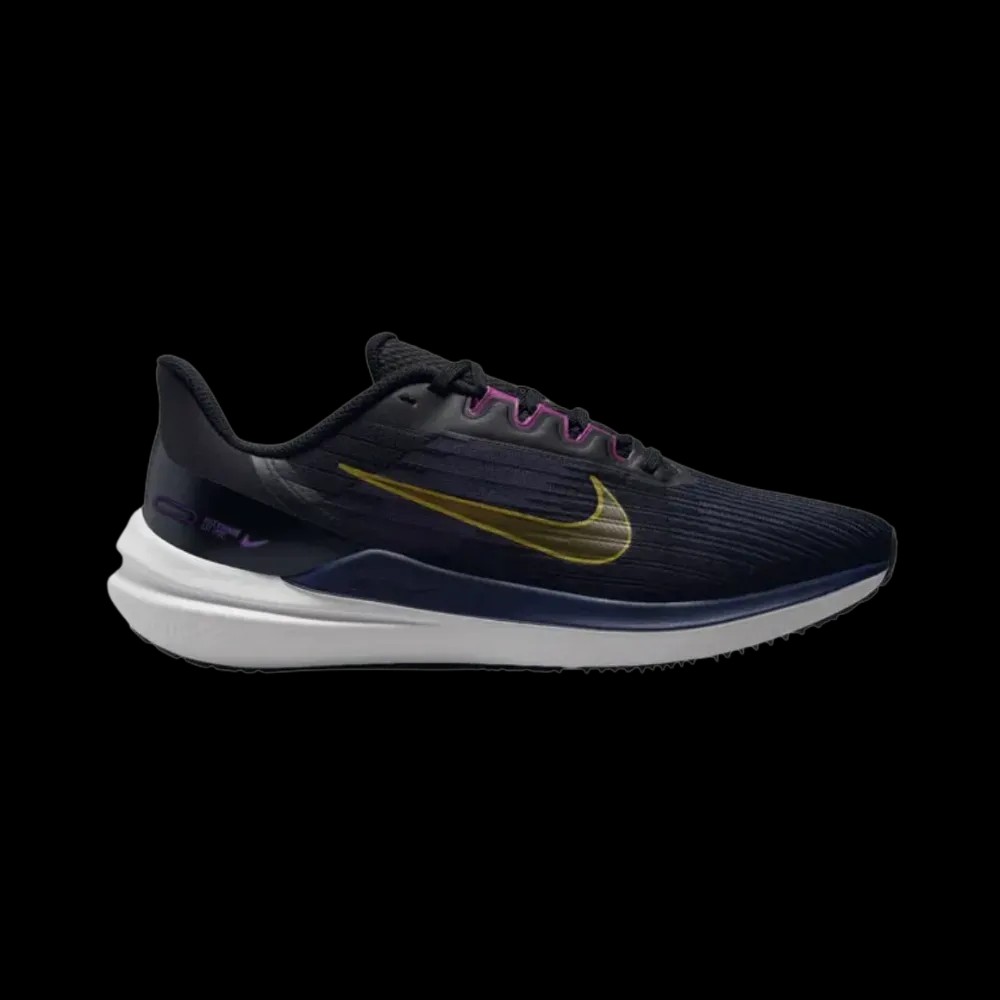 Nike Air Winflo 9 'Black Gold Suede' - HypeFly India View 1