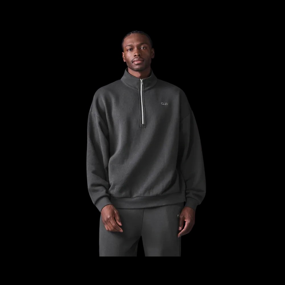 Alo Men's Accolade 1/4 Zip Pullover Anthracite - HypeFly India View 1
