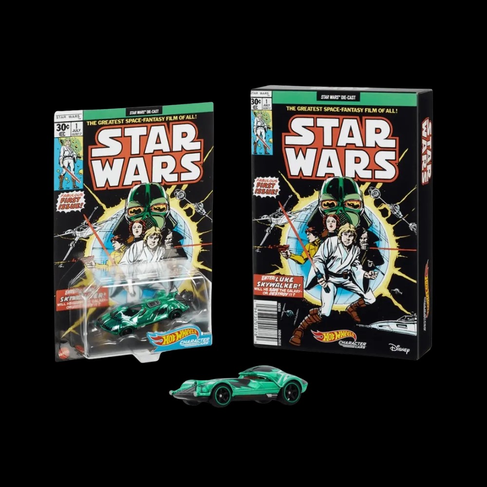 Hot Wheels Star Wars Green Darth Vader Character Car Comic Cover SDCC Exclusive Green - HypeFly India View 1