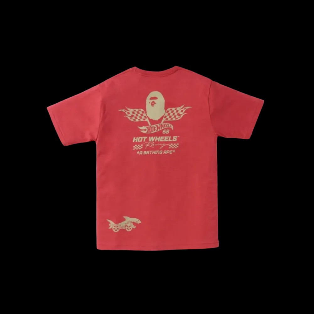 BAPE x Hot Wheels Car Exclusive Tee Red - HypeFly India View 2