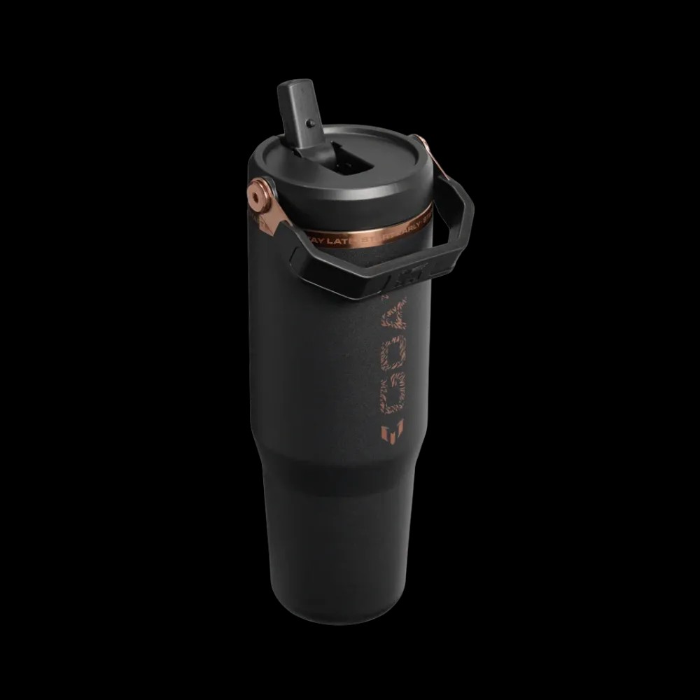 The Messi x Stanley IceFlow™ Flip Straw Tumbler 30 OZ 'Messi GOAT Black' - HypeFly India View 2