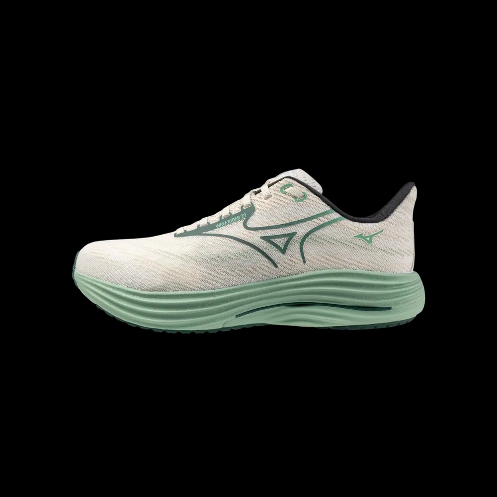 Mizuno Wave Rider 29 White-Bistro Green - HypeFly India View 3